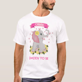 Camiseta Elefante rosa personalizado Papi para ser una duch