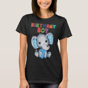 Camiseta Elefante Séptimo Niño de Cumpleaños Elefante Temát