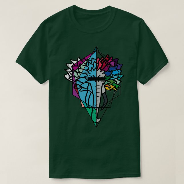 Camiseta Elefante simétrico (Diseño del anverso)