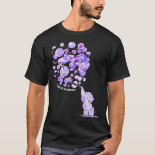 Camiseta Elefante sopesando globos púrpura sobredosis Consc