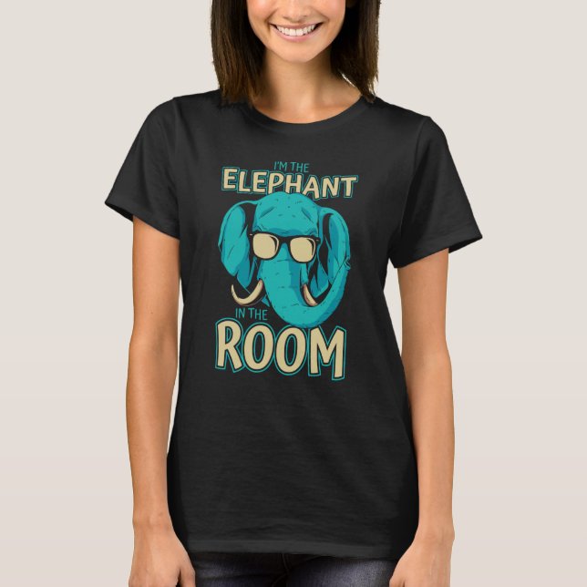 Camiseta Elefante Soy el elefante en la habitación (Anverso)