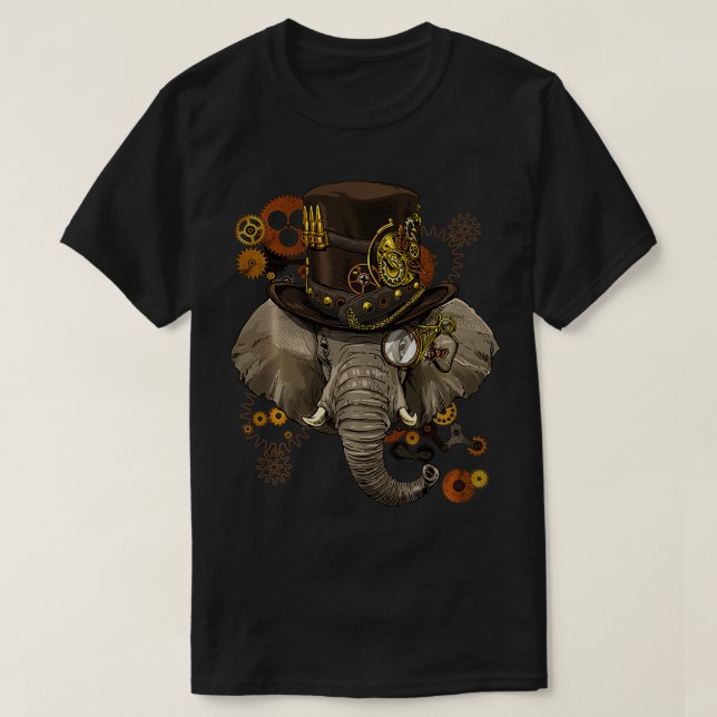Camiseta Elefante Steampunk Amantes Del Elefante Steampunk  (Diseño del anverso)