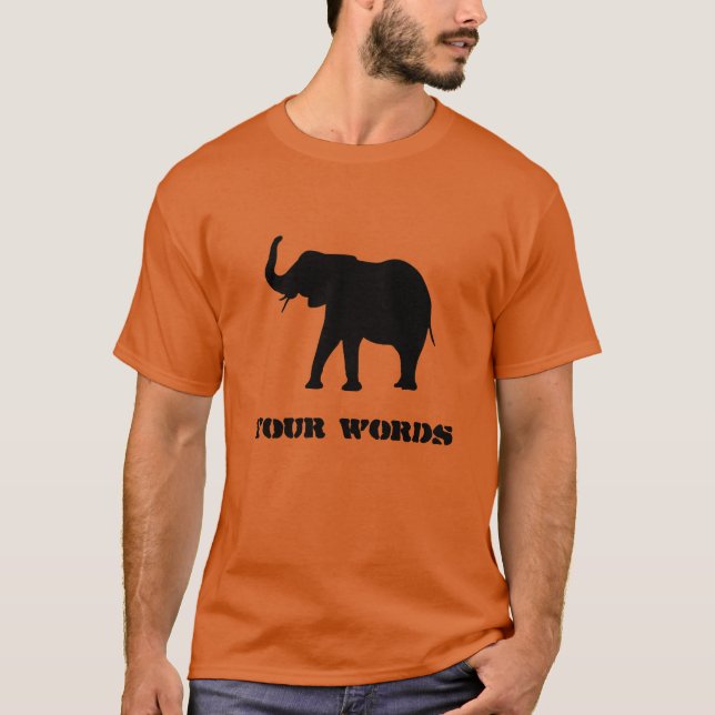 Camiseta Elefante, sus palabras, y el individuo del Berber (Anverso)