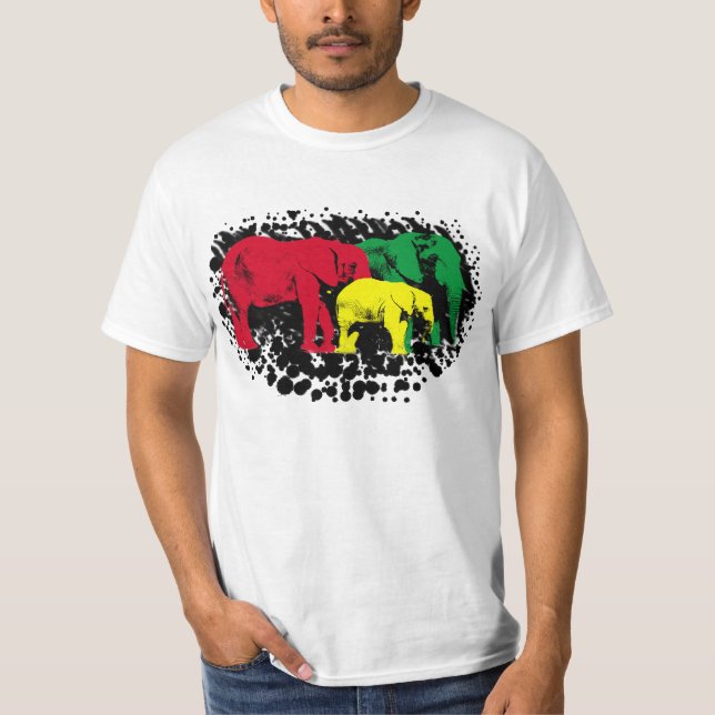 Camiseta Elefante T sucio de Rasta (Anverso)