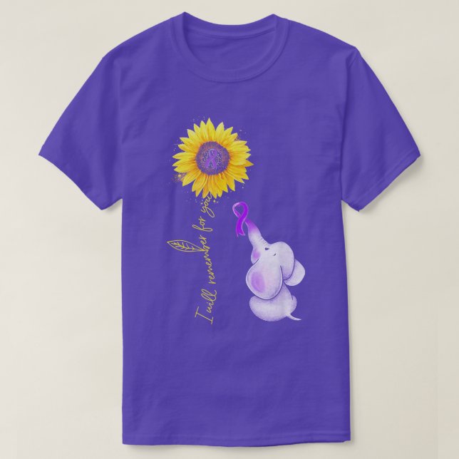 Camiseta Elefante Te Recordaré Sunflower Alzheim (Diseño del anverso)