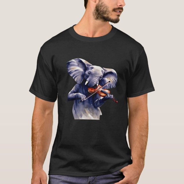Camiseta Elefante tocando la guitarra (Anverso)