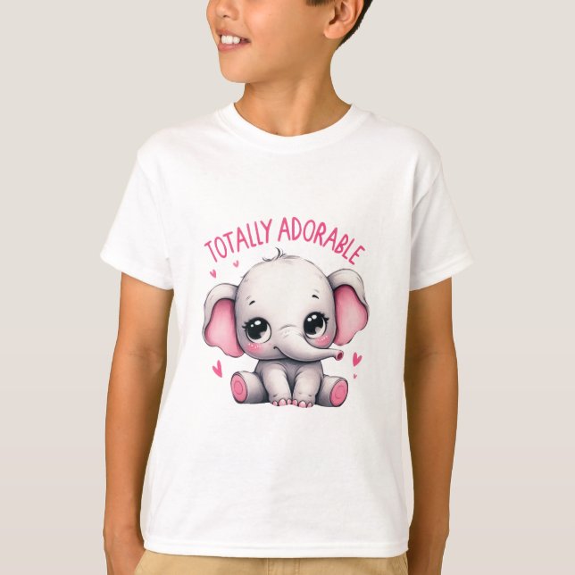 Camiseta Elefante Totalmente Adorable Arte Lindo (Anverso)