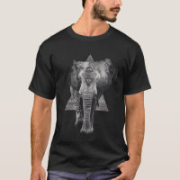 Elefante Tribal con Superposición de Bosque