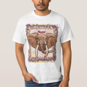Camiseta elefante tribal sepia