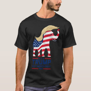 Camiseta Elefante Trump Republicano Mantener América Grande