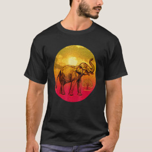 Camiseta Elefante Trunk Up Banyan Tree Hindu Good Lucky Men