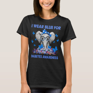 Camiseta Elefante: uso azul para la toma de conciencia sobr