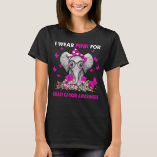 Camiseta Elefante: uso rosa para la conciencia sobre el cán