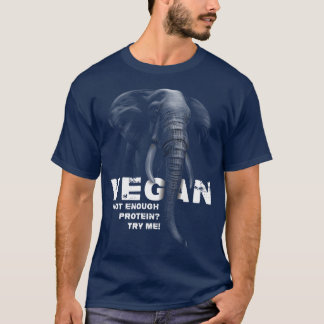 Camiseta Elefante Vegan Workout Wfpb Ropa Vegan Proteína