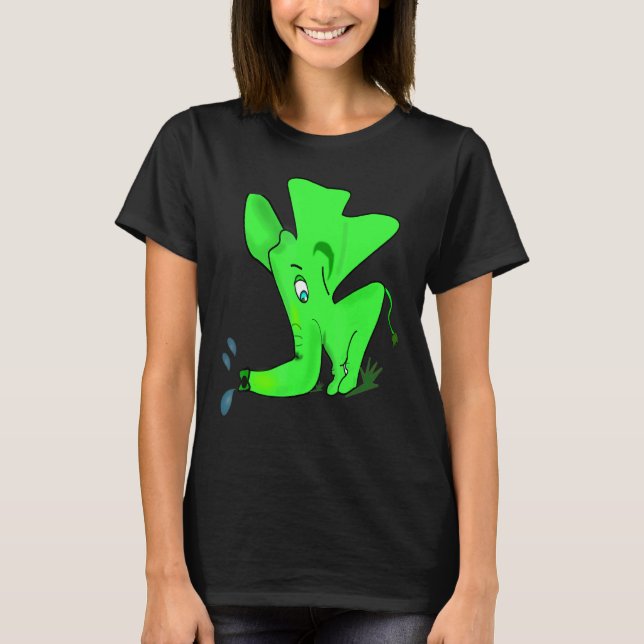 Camiseta Elefante verde (Anverso)