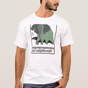 Camiseta Elefante verde grande