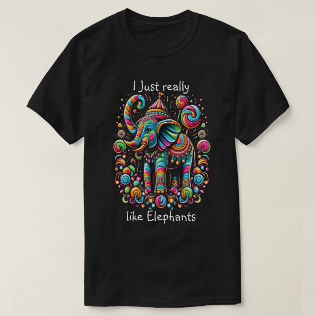 Camiseta Elefante vibrante con un Gorra caprichoso (Diseño del anverso)