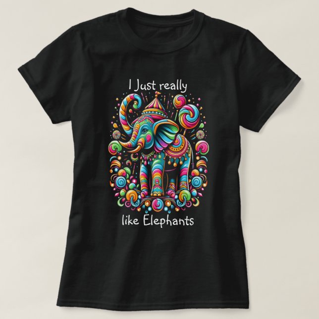 Camiseta Elefante vibrante con un Gorra caprichoso (Diseño del anverso)