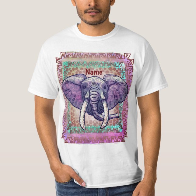 Camiseta Elefante Violeta  (Anverso)