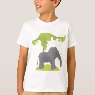 Camiseta Elefante y árbol