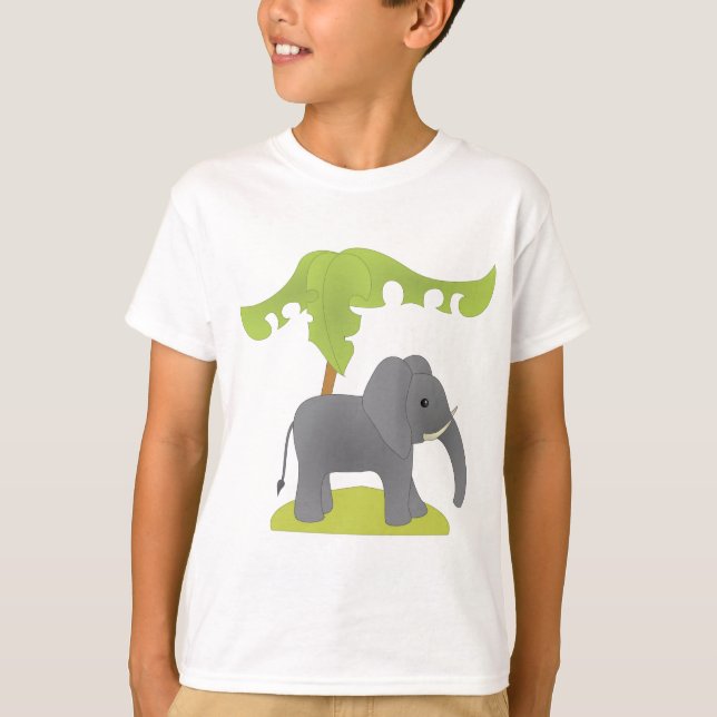 Camiseta Elefante y árbol (Anverso)
