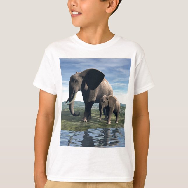 Camiseta Elefante y bebé (Anverso)