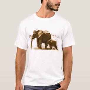 Camiseta Elefante y elefante bebé