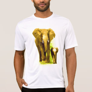 Camiseta Elefante y Elefante Infantil caminando