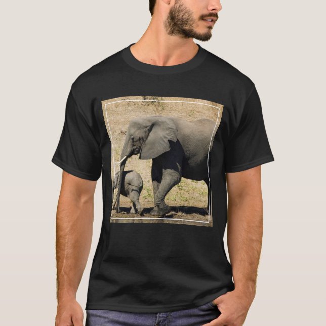 Camiseta Elefante y madre del bebé (Anverso)