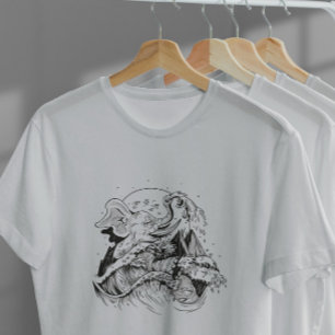 Camiseta Elefante Y Mano De Onda Dibujada