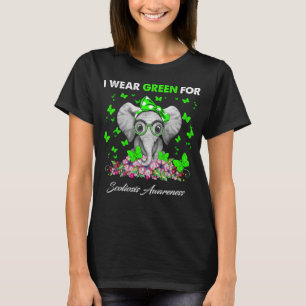 Camiseta Elefante Yo Uso Verde Para La Conciencia De La Esc