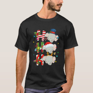 Camiseta Elefantes animales Navidades de Santa Reindeer Ho-