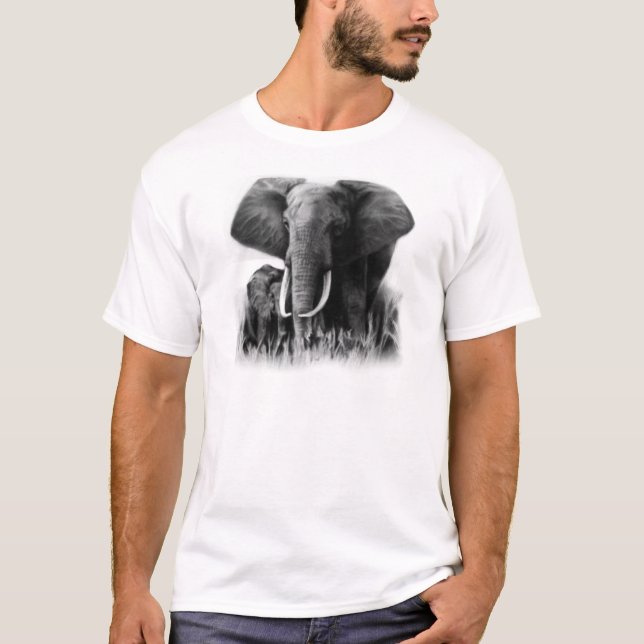 Camiseta Elefantes Blancos Y Negros (Anverso)