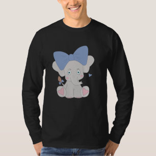 Camiseta Elefantes Cute Animales Elefantes Azules Para Niño