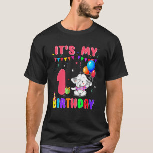 Camiseta Elefantes de 1 año de edad asombrosos Si