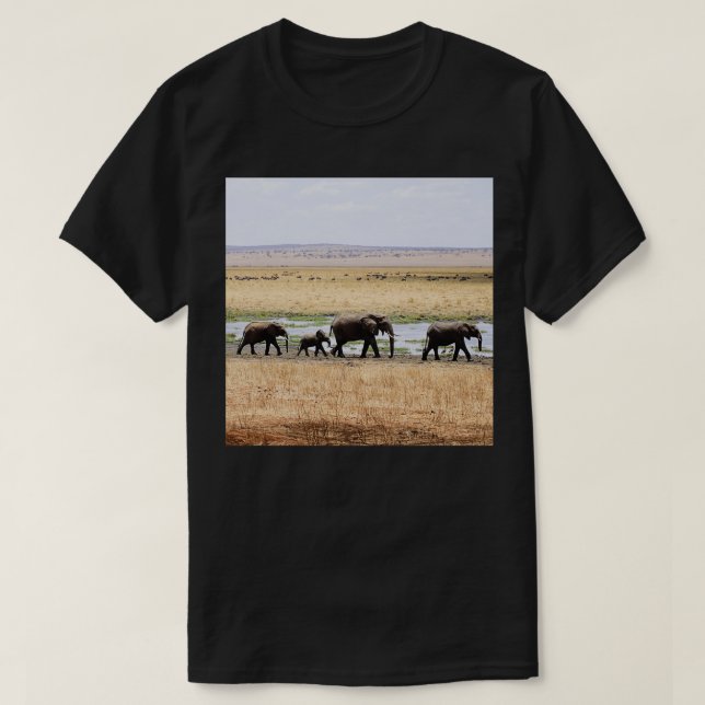 Camiseta Elefantes de Arusha Tanzania (Diseño del anverso)