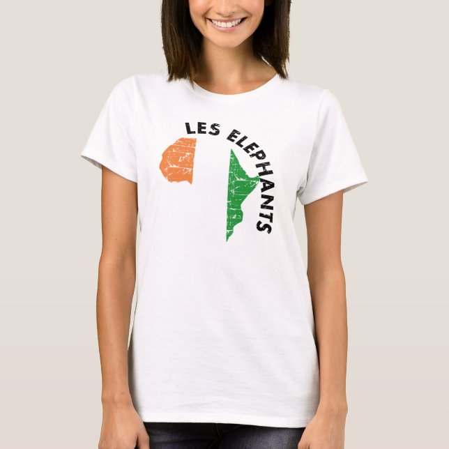 Camiseta Elefantes de Cote D Ivoire (Anverso)