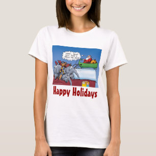 Camiseta Elefantes de Santa Dibujos Animados Divertidos de