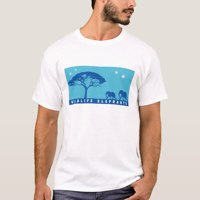 Camiseta Elefantes de vida silvestre (Anverso)
