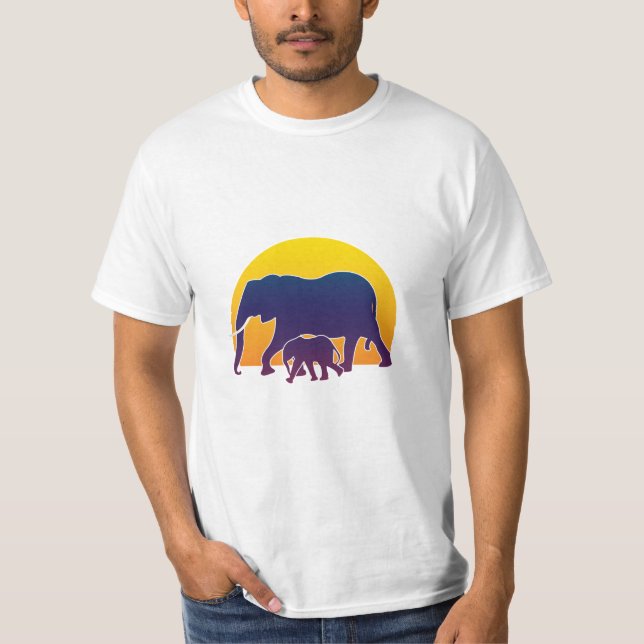 Camiseta Elefantes del Atardecer (Anverso)