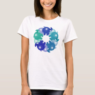CAMISETA ELEFANTES DEL BEBÉ AZULES