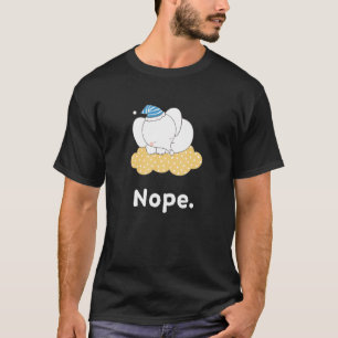 Camiseta Elefantes del Elefante Nope Nap Duermen Durmiendo