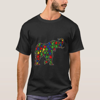 Camiseta Elefantes divertidos rompe pedazos de autismo