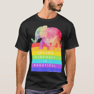Camiseta Elefantes divertidos y hermosos arcoiris adorando 