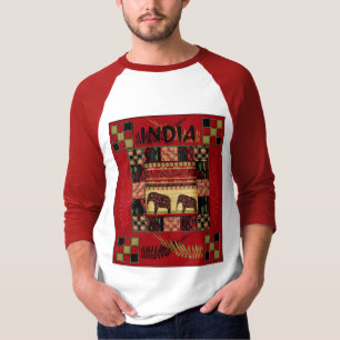 Camiseta elefantes étnicos de India