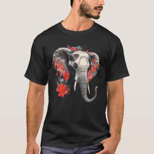 Camiseta Elefantes Flores de Elefante Música Elefante Anima