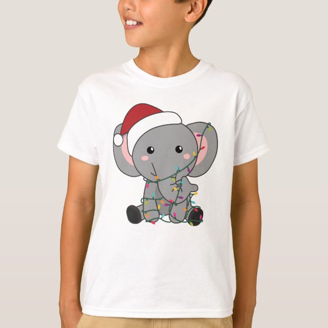 Camiseta Elefantes Navidades de Elefantes Niegan a los Anim (Anverso)