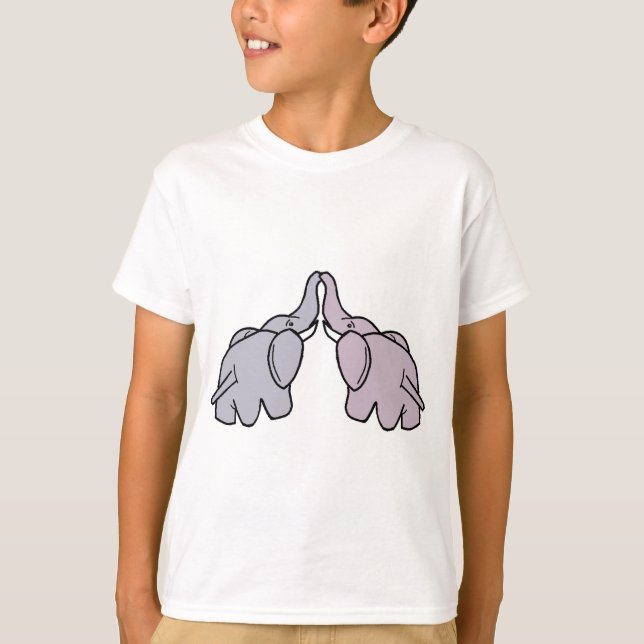 Camiseta Elefantes Snuggling (Anverso)