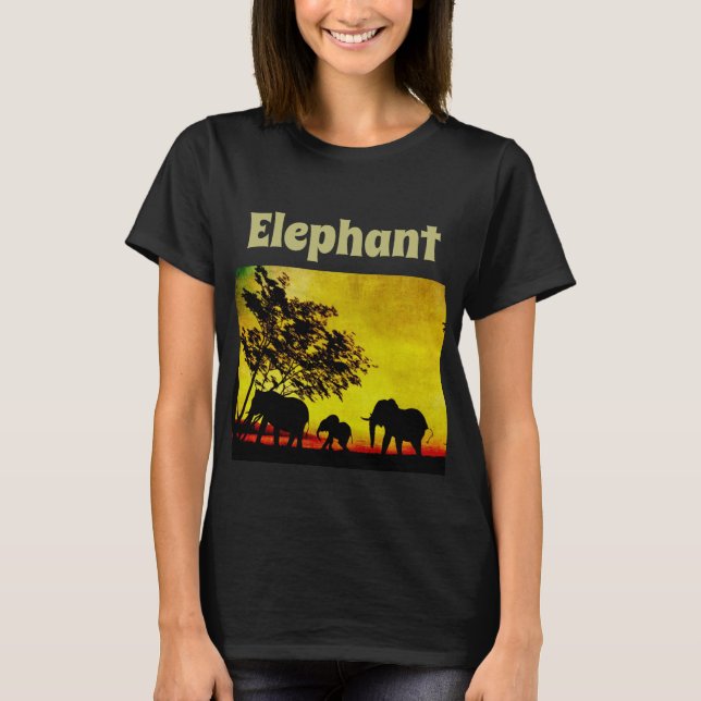 Camiseta Elefantes Sunset T-Shirt (Anverso)