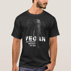 Camiseta Elefantes Vegan Gym Mujeres Hombres Vegan Workout 